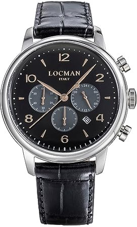 Locman Italy Armbanduhr 1960 Chrono schwarz Ref. 0254