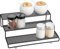 Lonian 3 Tier Spice Rack Organizer, Natural Bamboo Countertop Step Shelf Spice Storage Holder for Kitchen Cabinet Cupboard Pantry, Metal, White