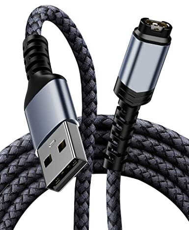 Ladekabel für Garmin Fenix 7 7S 7X Pro Plus 6 6S 6X 6X 5 5S 5X Plus, Nylon Schnellladekabel 1.8M ladegerät für Forerunner 245 735 935 955 45,Vivoactive 3 4 4S,Approach S40 S60 G12 S12 S42 Venu 2 2S SQ