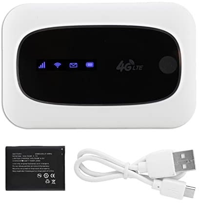 4G LTE Mobile, Modem WiFi Router Mobile Wireless Mini Hotspot Portatile per Europa e Asia (Bianco) Wire Hotspot tascabile Portatile Indoor Outdoor Travel Partner Gaming Router (Bianco