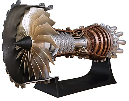 FOOMER Trent 900 Turbofan Engine Model Kit, 150+PCS DIY Assembly Turbofan Frighter Engine That Works, Build Your Own Turbofan Engine for Kid Adult