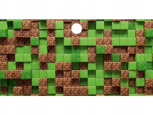 HUBDECO Schutzunterlage für den Schreibtisch - Schützt Schreibtisch vor Kratzern und Schäden - mit Kabeldurchlass - Mauspad, Pflegeleicht, Wasserfest - 105x50cm - Minecraft Spiel