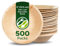 ECO Leaf 500 Disposable Palm Leaf Bowls |5”(12cm) Round Compostable Dinner Bowls | Eco-Friendly, Biodegradable Heavy-Duty Bowl for Wedding, Party and Picnic | Microwave & Oven Safe, Pack of 500