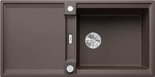 BLANCO ADIRA XL 6 S-F | Granitspüle aus SILGRANIT cafe | [99x49x21,2 cm] | für 60 cm breite Unterschränke | Einbauart: Flächenbündig | Reinigungsfreundliche Öberfläche | reversibel