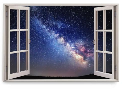 Paul Sinus Wandbild 120x80cm Fensterbild Milchstraße Astrofotografie Galaxie Sternenhimmel