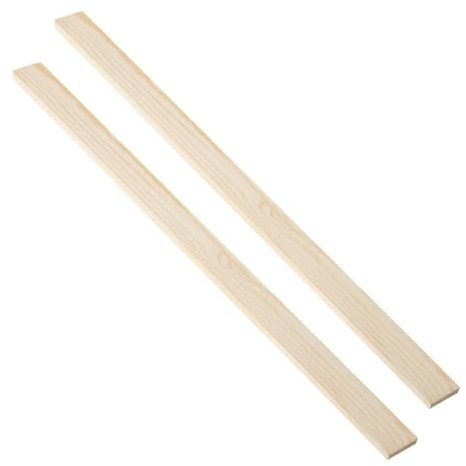 FSSTUD 2 Pcs Wood Polymer Clay Sticks Pottery Guide Strips Tools Wooden Clay Rolling Pin Guides Pottery Stick Tool Pottery Teaching Rolling Mud Stick Tools 2.5 x 40cm x 7mm