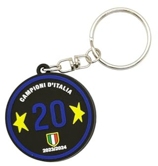 Shop and Solve Schlüsselanhänger Lautaro Toro Hellblau mit Wappen und Sternen, 8 cm, schwarz-hellblau, Geschenkidee für interistische Fans, limitierte Edition, schlüsselanhänger, 6cm