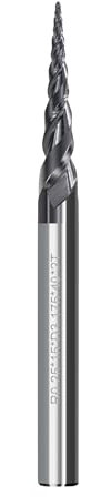 BALUGAEA Kugelkopffräser Konische Fräser 2 Flöten 0,25 mm Radius, 3,175 mm (1/8) Schaft Gesamtlänge 40mm HRC55 Schaftfräser TiAlN Beschichtung VHM CNC Gravierfräser für Oberfräse 2D und 3D Gravur