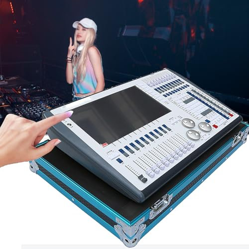 HEGGMKK Professional DMX Controller, 120gb I7 Cpu Touch Screen Controller, with 12 Dmx Output Ports+ 6144 Channels, Built-In Multi-language, for Editing Program Stage Lighting Runing,A