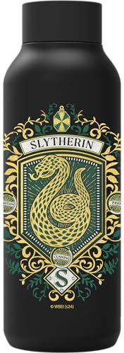 QUOKKA SOLID X HARRY POTTER | BOTELLA TÉRMICA DE ACERO INOXIDABLE DOBLE PARED | HP SLYTHERIN