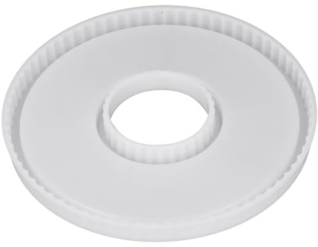Spacnana Silikon-Gussformplatte, Rundes Tablett, Harz-Silikon-Gussplatte, 25 Cm Durchmesser, Glatt, Anwendbar für Silikonharzbeton, Harzgussformen