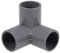 TOP-VIGOR 10 raccordi per tubi a gomito a 3 vie in PVC, 25 mm, raccordi ad angolo retto in plastica, per irrigazione e irrigazione tubi in PVC, grigio