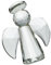 Cabilock Engel Dekoration Statue Entzückende Engelfiguren Mini-Kristalle Bezaubernde Engelsfigur Baum Schutzengel Licht Krippenengel Engel Modell Klein Engelsflügel Glas Transparent