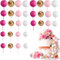 32 Pcs Cake Decorations, Cake Topper, Ball Cake Topper, White Gold Pink Mixed, Mini Balloons Cakes Topper Sticks for Wedding Party Birthday Various Party Venues