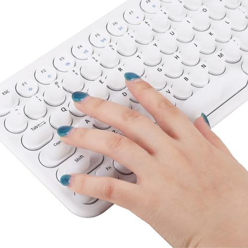lasuroa 70 Stück Erhabene Tastaturaufkleber mit Buchstaben, Herz Tastaturabdeckung Lange Nägel Wiederverwendbar Silikon Selbstklebend Schützend Tastatur Aufkleber Lange Nägel für Desktop und Laptop