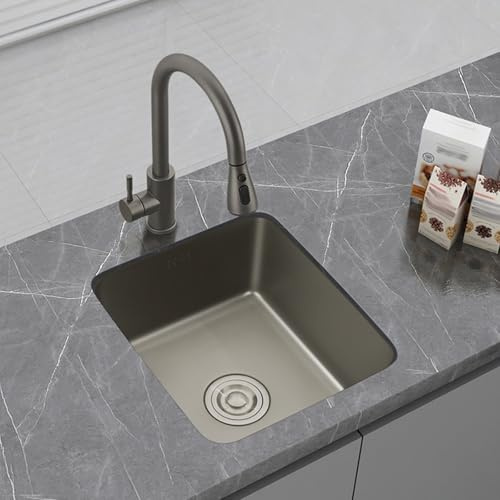 XJTNLB Fregadero Cocina Gris 40 38 Fregaderos de Cocina Pequeños Fregadero Rectangular Pequeño