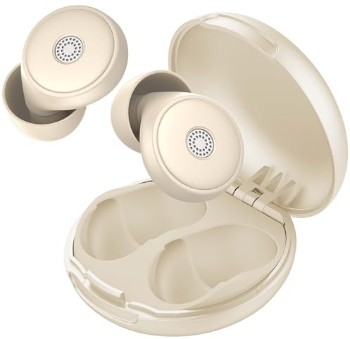 Ohrstöpsel zum Schlafen -45dB, Weiche und Wiederverwendbare Silikon-Ohrstöpsel mit 8 Ohrenkappe und Tragetasche, Schlafen, Konzert, Arbeiten, Studieren, Reisen (Weiß)
