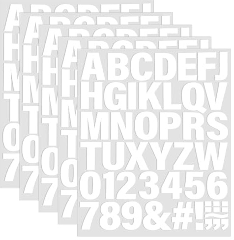 TIESOME 5 Sheets Iron on Letters, Self Adhesive Stick On Alphabet Sticker