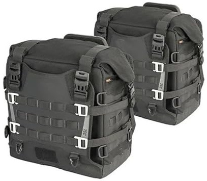 EHWLFVX Motorcycle Side Frame Bag Motorcycle Mechanic Quick Release Waterproof 35L Big Capacity Anti-Theft with Lock Hole Molle Saddlebag(2 Bag-See Picture A)