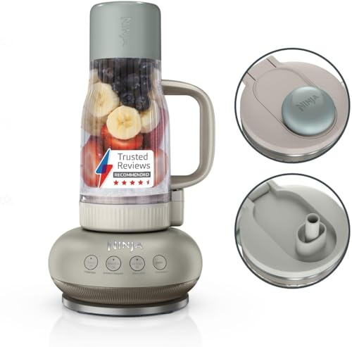 Ninja BlendBoss Blender with Portable Tumbler, Stone DB351UKST | Personal Blender with Removeable Travel Tumbler, 3 Auto Preset Modes
