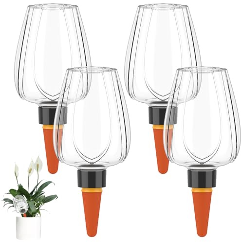 Boules d'arrosage, lot de 4 pour arrosage automatique des plantes, 350 ml/11,8 oz, boule d'arrosage auto-alimentée pour l'arrosage automatique des plantes d'intérieur, de balcon et de jardin (couleur