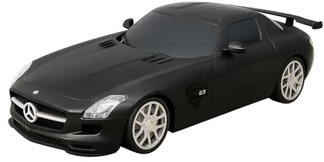 Edco RC Mercedes-Benz SLS AMG GT 18cm ferngesteuert 1:24 Modellauto Spielzeugauto Auto 2-Varianten 17 (Schwarz-Matt)