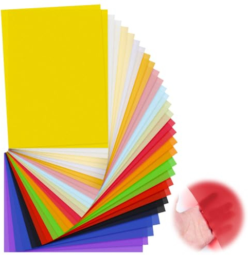 Transparentpapier Bunt A4 Pergamentpapier zum Bedrucken 100 g/m² 30 Blatt | 15 Farben A4 Bastelpapier Transparent Papier für Laternen Fensterbildern DIY Kunst und Handwerk