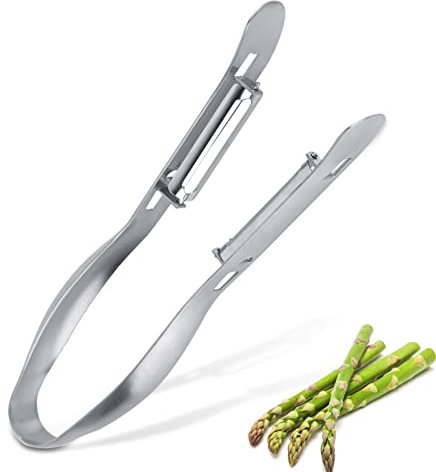 Eplucheur d'Asperges, double éplucheur de légumes économe à légumes en acier inoxydable pour asperges, carottes, panais, concombres