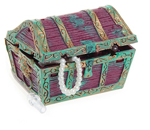 wowowo Treasure Chest Shaped Aquarium Air Action Ornament Fish Tank Aquascaping Decor