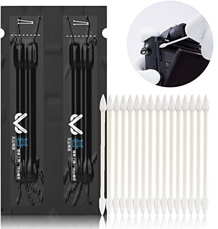 VSGO V-R01E staubfreie Wattestäbchen mit Papierstäben, vakuumverpackte Mikrofaser-Tupfer, kompatibel für Kamera-Reinigung, Elektronik-Reinigung, Tastaturen, Handwerk, Drucker-Reinigung usw