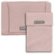 MIMUSELINA Tapis a Langer de Voyage Bebe + Porte couches - Lot de 2 Pièces: Matelas à Langer de Voyage assorti avec Pochette de Change - Tapis à Langer Nomade Imperméable (Waffle Rose)