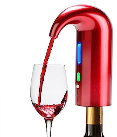 Electric Wine Aerator Pourer Portable One-Touch Automatic Pump Decanter Dispenser with USB Rechargeable for Red and White Wine