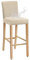 JUNZHE Barhocker-Bezüge, dehnbarer, Abnehmbarer, waschbarer Stuhlbezug für Kurze drehbare Esszimmerstuhl-Rückenlehne Stuhl Barhocker Stuhlhussen (Sahne,2er-Set)