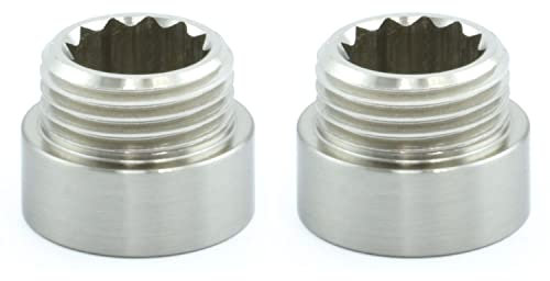 Hot Flow | 10mm Rigid Radiator Valve Extensions 1/2 inch BSP (Satin Nickel) (Pair)