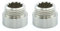Hot Flow | 10mm Rigid Radiator Valve Extensions 1/2 inch BSP (Satin Nickel) (Pair)