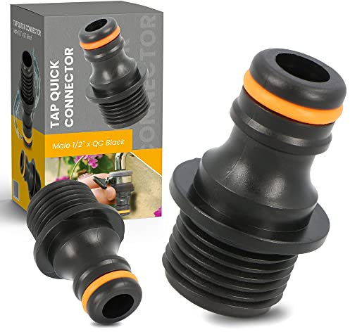 Adattatore Rapido 1/2 Filetto Maschio da Attacco Raccordo per Rubinetto Connetore Universale Capezzolo Strumento di Irrigazione per Tubi da Giardino