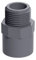 Male Female Connectors PVC Grey Metric Plumbing Pipe Fitting Adapters for Aquarium Fish Tank Pond Solvent Weld Plumbing (Threaded Male Connector, 40mm to 1 1/4)