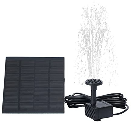 Solar Springbrunnen Aquarium Teichpumpe mit 6 Düsen, Teichbrunnen Wasserpumpe, Gartendeko Requisiten Deko, Tragbar Brunnen für Garten Teich Outdoor (1Pc)