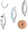 Christcoco 14G 925 Silber Bauchnabelpiercing Ring für Damen CZ Opal Bauchnabelpiercing Clicker Hoop Hinged Belly Button Piercing Schmuck