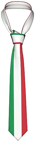 Herren-Krawatte mit italienischer Flagge, gewebt, lässig, schmale Krawatte, formale Krawatte für Business Hochzeit, Flagge Italien, One size