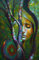 ZHAOSHAN Leinwandbild, Poster, 58 x 90 cm, ohne Rahmen, Frauengesicht, Farbe