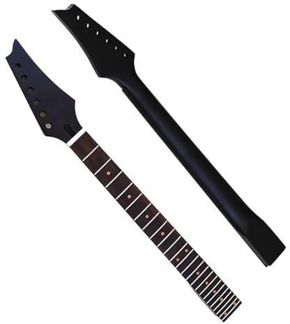 Gitarrenhals Ersatz 6 Saitige 24 Bund Ahorn Gitarre Mit Rotem Ton Und Gepunktetem Hals DIY Zubehör