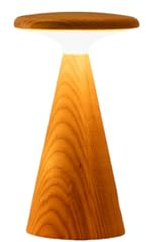 Gingko Design Sylva Table Lamp Mini – White Ash | Compact Wooden Lamp with Natural Finish | Modern Minimalist Lighting for Bedside, Shelf, or Desk