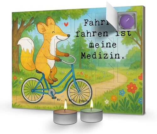 Duftkerzen Adventskalender Fuchs Fahrrad fahren Design