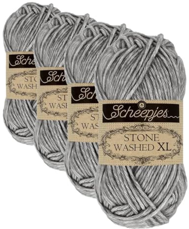 Scheepjes Stone Washed XL 10 x 50g - 842 Smokey Quartz Garens voor Breien en Haken (Pack of 4)