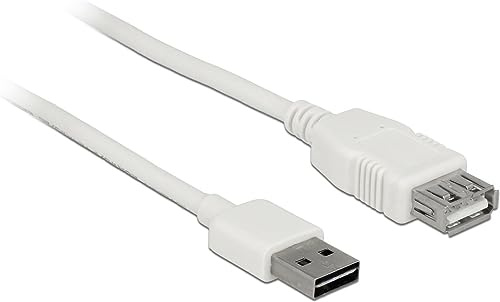 DeLOCK 85202 5 m USB A USB A männlich weiblich weiß Kabel USB – Kabel USB (5 m, USB A, USB A, 2.0, männlich/weiblich, weiß)