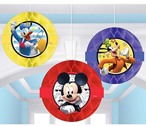 Topolino Disney Road Racer - Decorazioni per feste di compleanno a nido d'ape