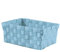 MSV Aufbewahrungskörbchen Aufbewahrungskorb Aufbewahrungsbox Organizer Badkorb 19x14x8 cm - Pastellblau