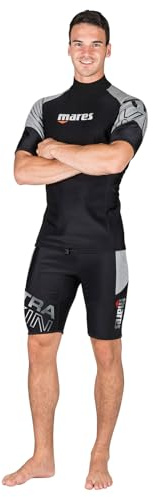 Mares Herren Kurzärmliges T-Shirt Ultra Skin, Schwarz, XL, 412393