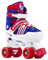 SFR Skates SFR Spectra Adjustable Quad Skates Unisex Kinder Juventud, Blau/Rot, 29-33